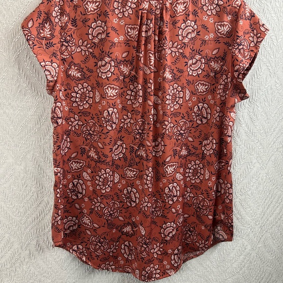 Liz Claiborne Women's Boho Top - Terracotta Floral - Picture 3 of 10